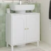 Meuble sous lavabo salle de bain design arche bois blanc