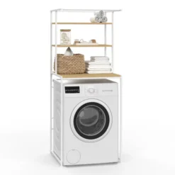 Meuble étagère blanc machine à laver
