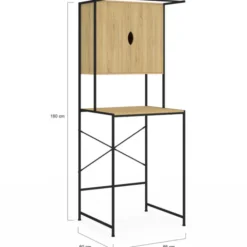 Meuble étagère de rangement machine à laver avec placards