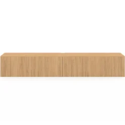 Meuble Télé suspendu 180 cm bois coloris chêne