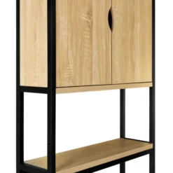 Meuble toilette industriel bois et métal