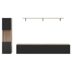 Meuble TV 180 cm avec colonne et étagère