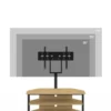 Meuble TV 100 cm d'angle design industriel avec étagères et support TV réglable de 32 à 70 pouces