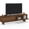 Meuble TV 180 cm 2 portes effet noyer