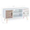 Meuble TV scandinave blanc 2 portes