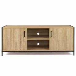 Meuble TV style industriel 2 portes 140 cm