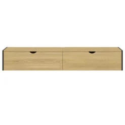 Meuble TV suspendu industriel 180 cm avec 2 portes