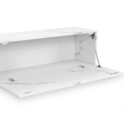 Meuble TV suspendu 2 portes bois effet marbre 180 cm