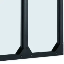 Miroir façon verrière noir 80 x 60 cm