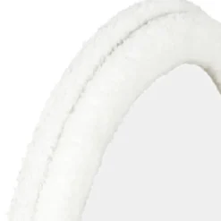 Miroir vague en tissu bouclette crème 150 x 50 cm