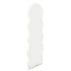 Miroir vague en tissu bouclette crème 150 x 50 cm