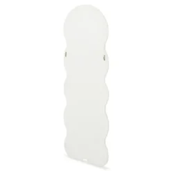 Miroir vague en tissu bouclette crème 150 x 50 cm