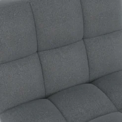Méridienne clic clac tissu gris anthracite capitonnée 80 x 180 cm