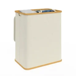 Panier à linge 140L avec 2 bacs amovibles