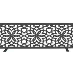 Panneau décoratif extérieur motif azulejo gris 150x50cm