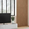 Panneaux acoustiques en tasseaux de bois chêne clair et noir de 240 x 60 CM