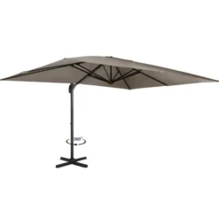 Parasol rectangulaire déporté 3x4m taupe