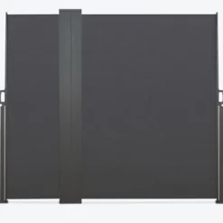 Paravent double rétractable 180 x 800 cm gris anthracite