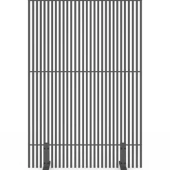 Paravent extérieur ajouré claustra décoratif 120 x 180 cm persiennes verticales métal gris anthracite