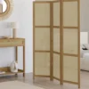 Paravent intérieur effet naturel cannage