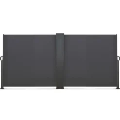 Paravent rétractable double gris anthracite