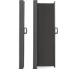 Paravent rétractable 5x2m gris anthracite