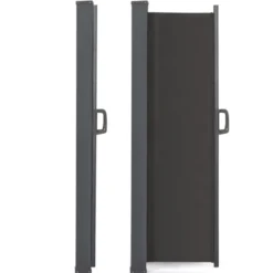 Paravent rétractable 5x2m gris anthracite