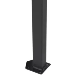 Paravent rétractable 5x2m gris anthracite