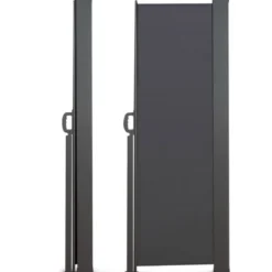 Paravent rétractable 3x1,8m gris pour l’extérieur
