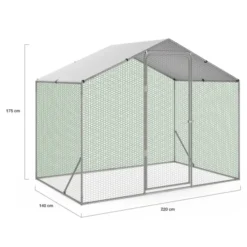 Parc à poules grillagé 3 m²