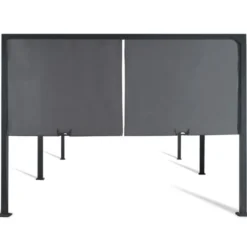 Pergola avec rideaux coulissants gris anthracite 3x6m