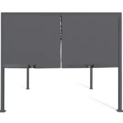 Pergola coulissante gris anthracite 2 pans 3x3 M