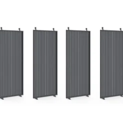 Pergola édition collector persiennes verticales toit rétractable 3x4 M 4 pans modulables gris anthracite