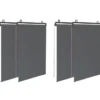 Pergola lames orientables et stores gris anthracite