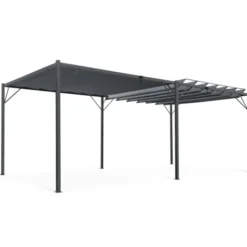 Pergola lames orientables gris anthracite 3x6m