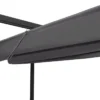 Pergola rétractable gris 6 pieds en acier 3x6 m et toile polyester