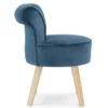 Petit fauteuil crapaud bleu en velours