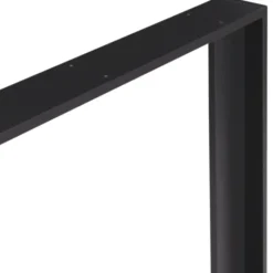2 pieds de table carrés noir 75 cm