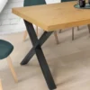 Pieds de table en X en métal noir