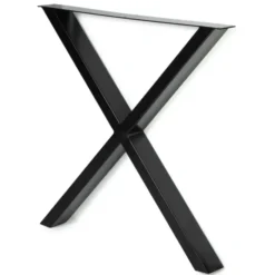 Pieds de table en X en métal noir