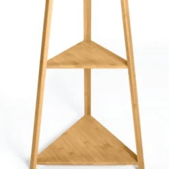 Porte-manteau bambou avec étagères d’angle