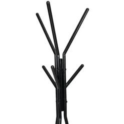 Porte-manteau bois métal design avec plateaux