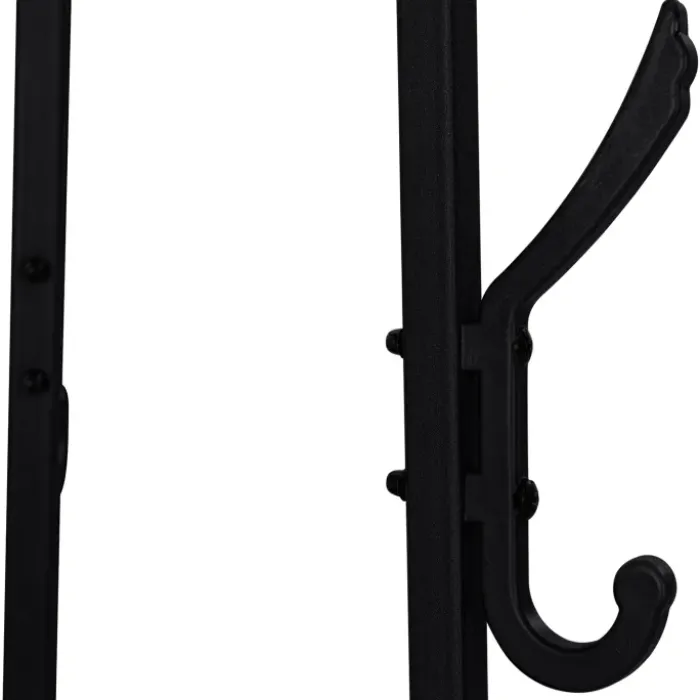 Porte-manteau industriel sur pied avec étagères