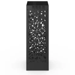 Porte parapluie carré en acier noir 45 cm