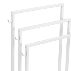 Porte-serviettes industriel métal blanc 3 niveaux