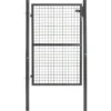 Portillon gris anthracite jardin en acier 105 x 125 cm