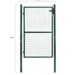 Portillon vert jardin en acier 105 x 150 cm