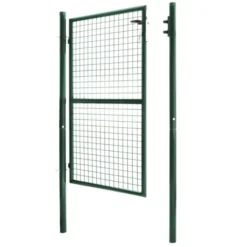 Portillon vert jardin en acier 105 x 150 cm