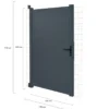 Portillon 100x160 cm en aluminium gris anthracite