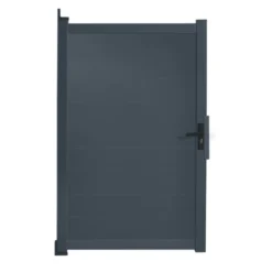 Portillon 100x160 cm en aluminium gris anthracite